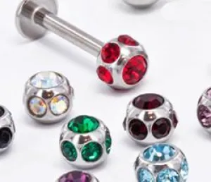 14g–8g Disco Jewel Steel Ball — Price Per 1