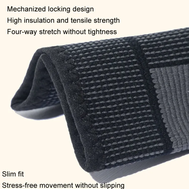 1pair Anti-Slip Compression Straps Keep Warm And Lengthen Knee Pads, Size: M(Plus Velvet Green)