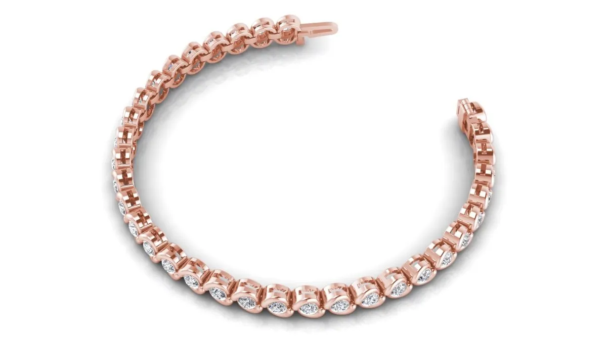 2.00-5.00 CT Round Cut Diamonds - Tennis Bracelet