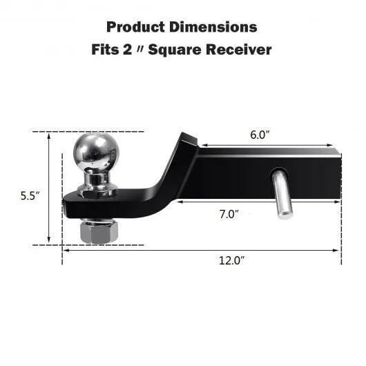 2" Class Loaded Ball Mount Hitch Receiver
