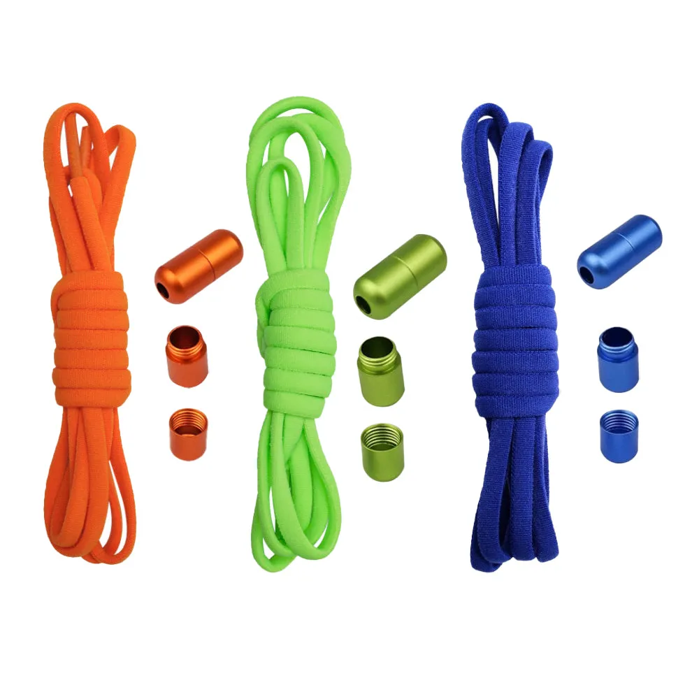 3 Pairs Shoelace Unisex Elastic No Tie Shoe Laces Screw Shoelaces Lazy Shoe Lace Style 3