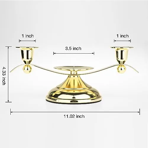 3 Unity Floral Candles for Wedding Ceremony Set with Perfect Golden Candle Holder, Fit for White Taper Pillar Candles, Religious Wedding Anniversary Big Events Gifts for Couple