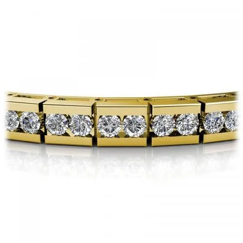 3.50-5.50 CT Round Cut Diamonds - Tennis Bracelet