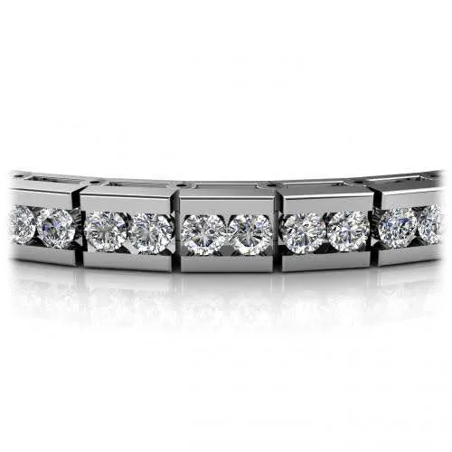 3.50-5.50 CT Round Cut Diamonds - Tennis Bracelet
