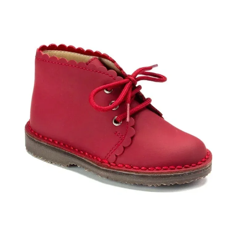 530 - Red Sahara Leather Lace for Toddler/Girl by London Kids