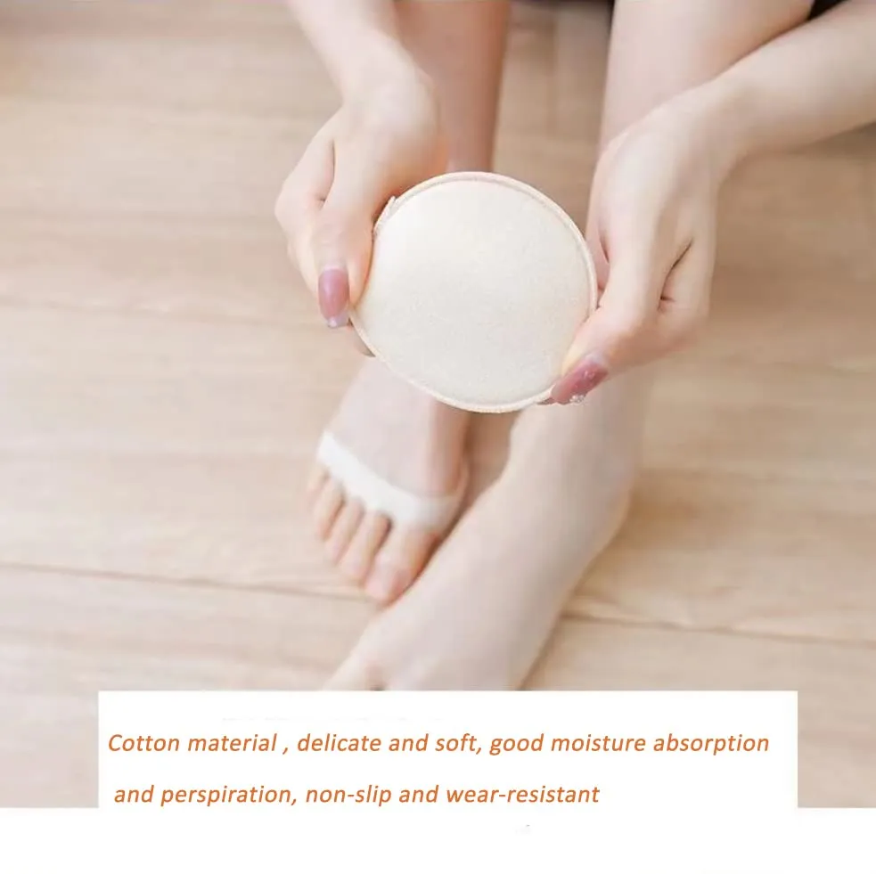 5Pairs Invisible Forefoot Pads Ball of Foot Cushions Honeycomb Metatarsal Pads Invisible Socks Toe Topper Liner Sock for Women Prevent Pain and Discomfort