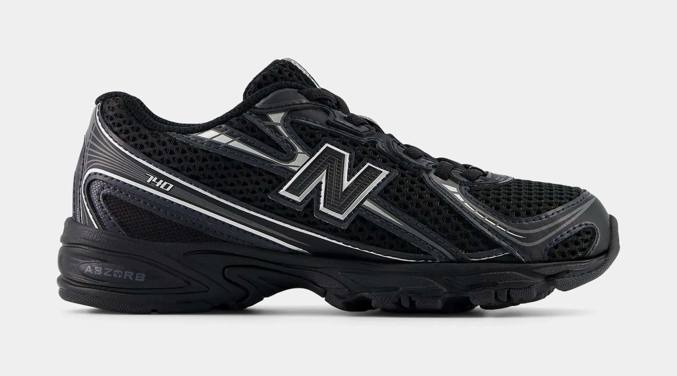 740 Preschool Running Shoes (Black/Silver Metallic)