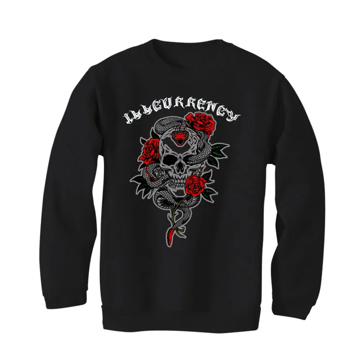 AIR JORDAN 4 “BRED REIMAGINED” 2024 | ILLCURRENCY Black T-Shirt (Skeleton Rose)