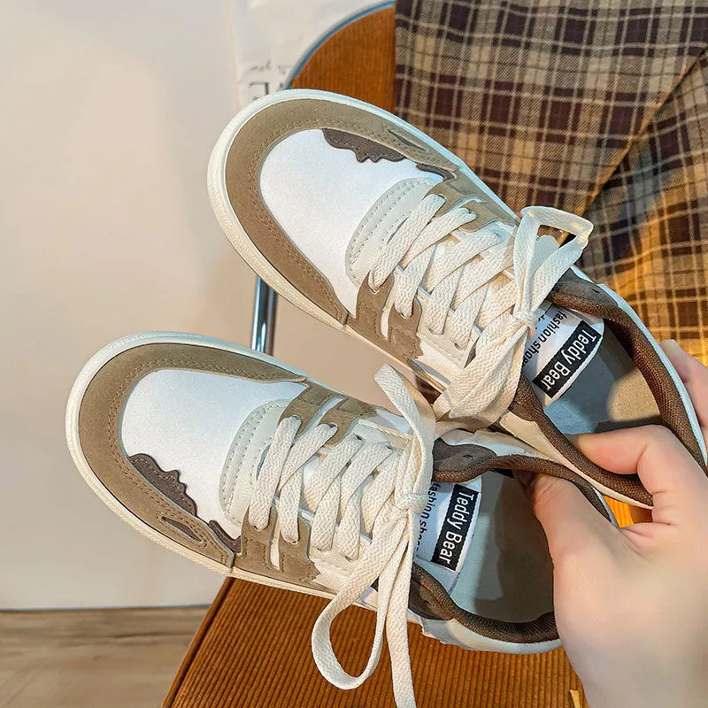 Amozae-Back To School Gifts Retro Girl Color Matching Student Casual Sneakers
