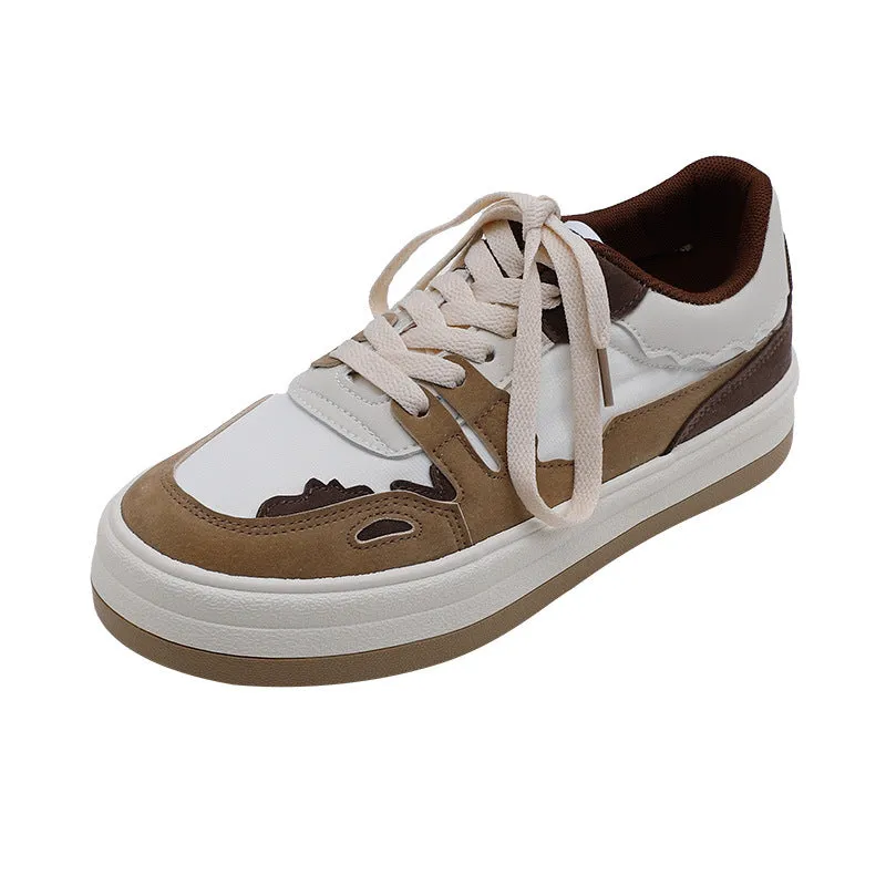 Amozae-Back To School Gifts Retro Girl Color Matching Student Casual Sneakers