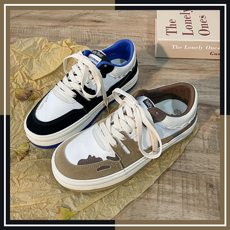 Amozae-Back To School Gifts Retro Girl Color Matching Student Casual Sneakers