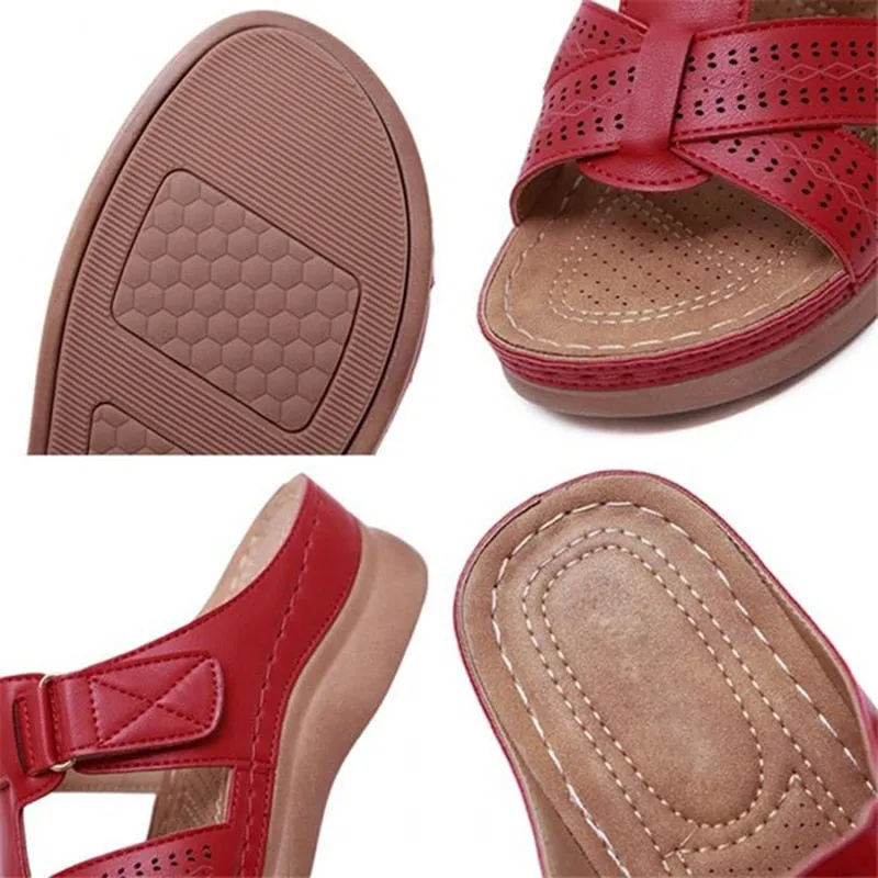 Amozae- Premium Orthopedic Sandals Women Men Bunion Corrector Low Heels Walking Sandals Toe Corrector Cusion Open Toe Comfy Sandals-0505