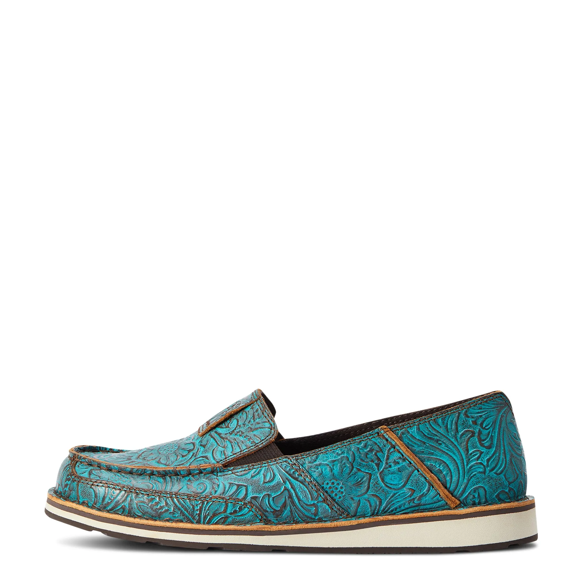 Ariat Ladies Brushed Turquoise Floral Emboss Cruisers 10042526