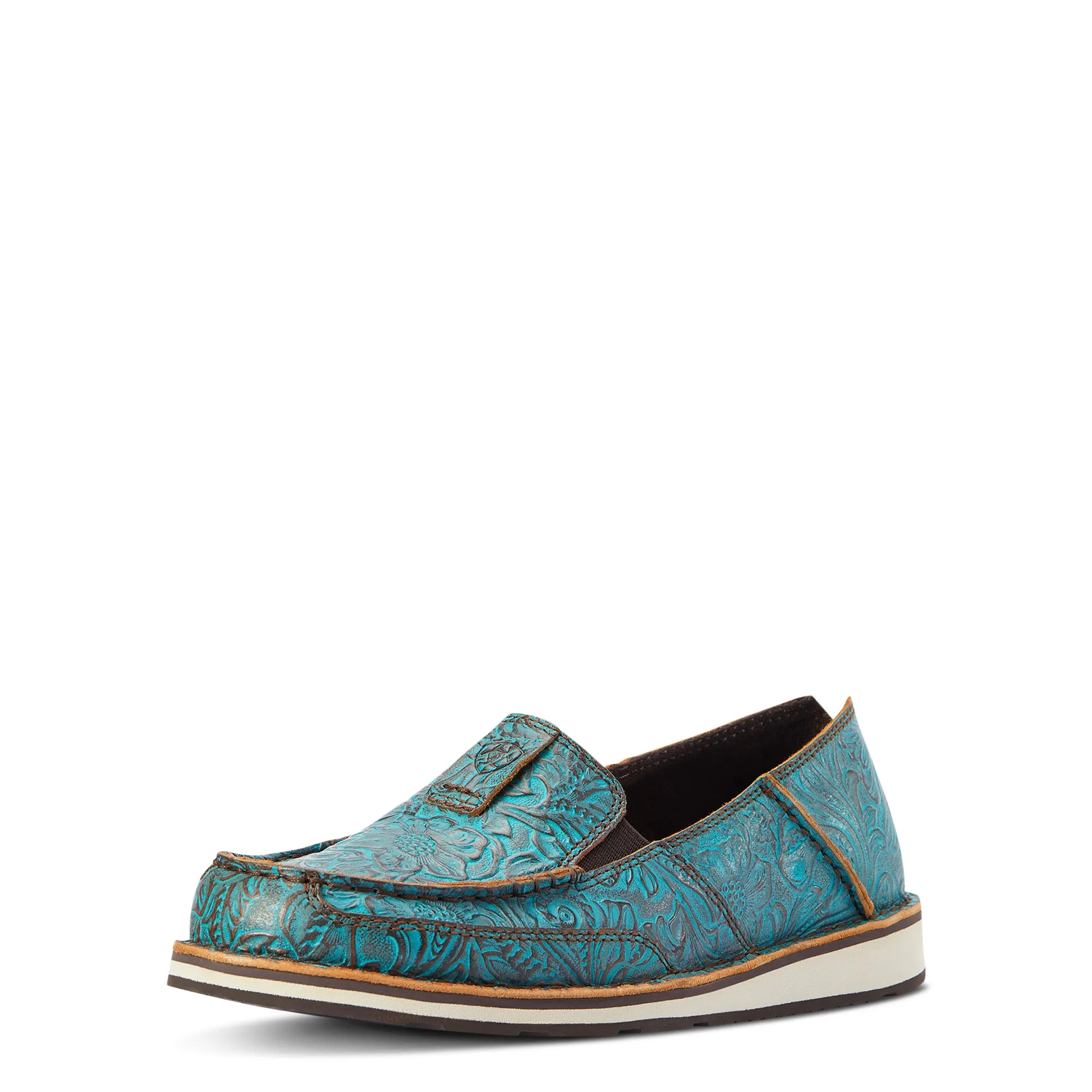 Ariat Ladies Brushed Turquoise Floral Emboss Cruisers 10042526