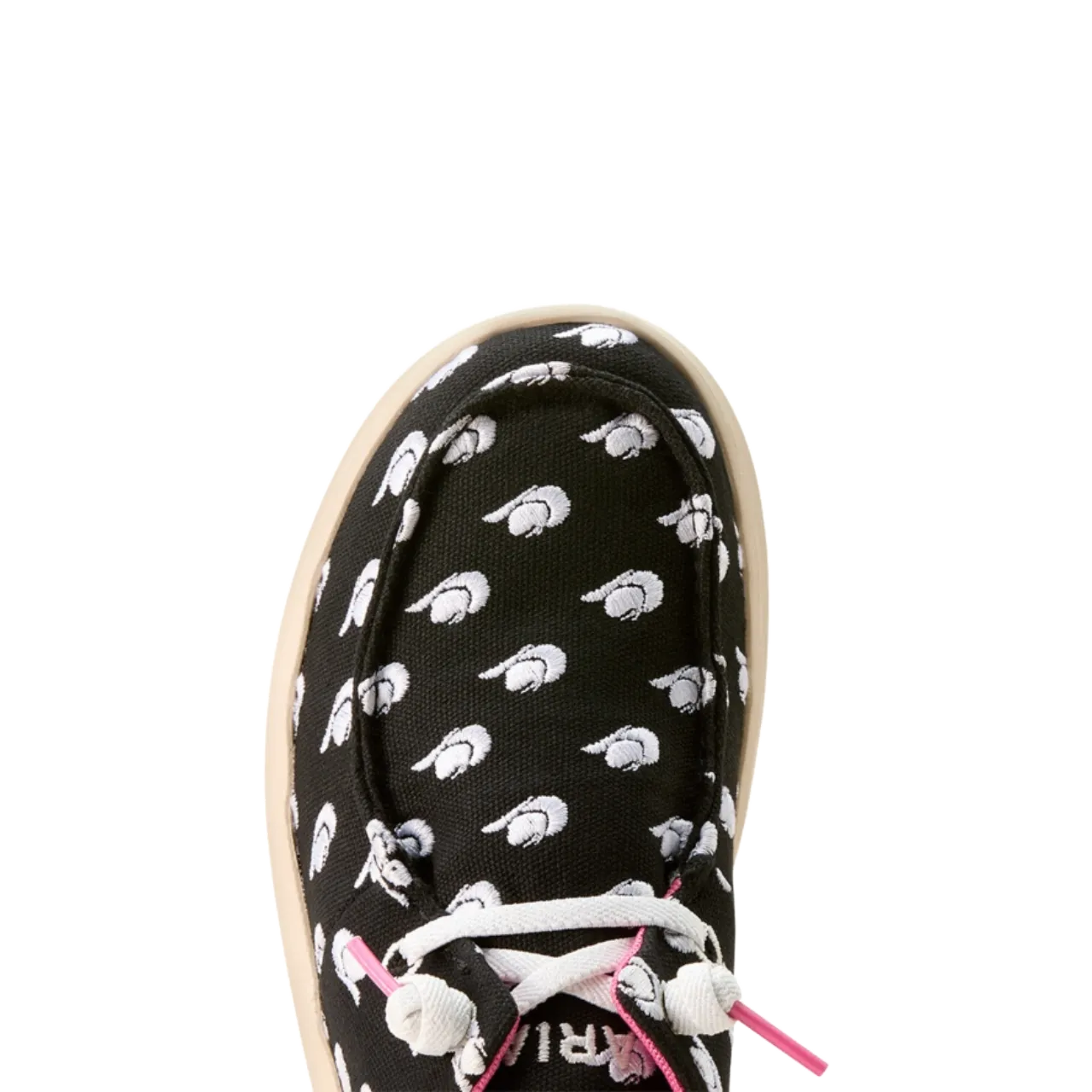 Ariat Ladies Hilo Cowboy Graphic Midnight Black Slip-On Shoe 10053764