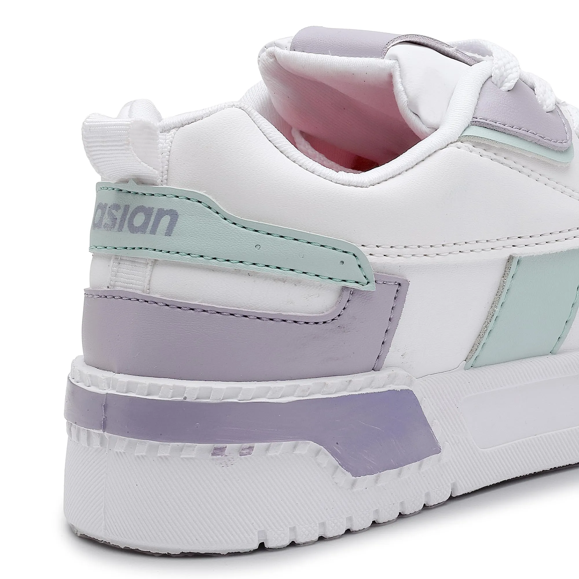 ASIAN Paradise-01 White Casual Sneaker Shoes with Ultra Soft Cushion Lightweight Lace-Up Shoes for Women's & Girl's