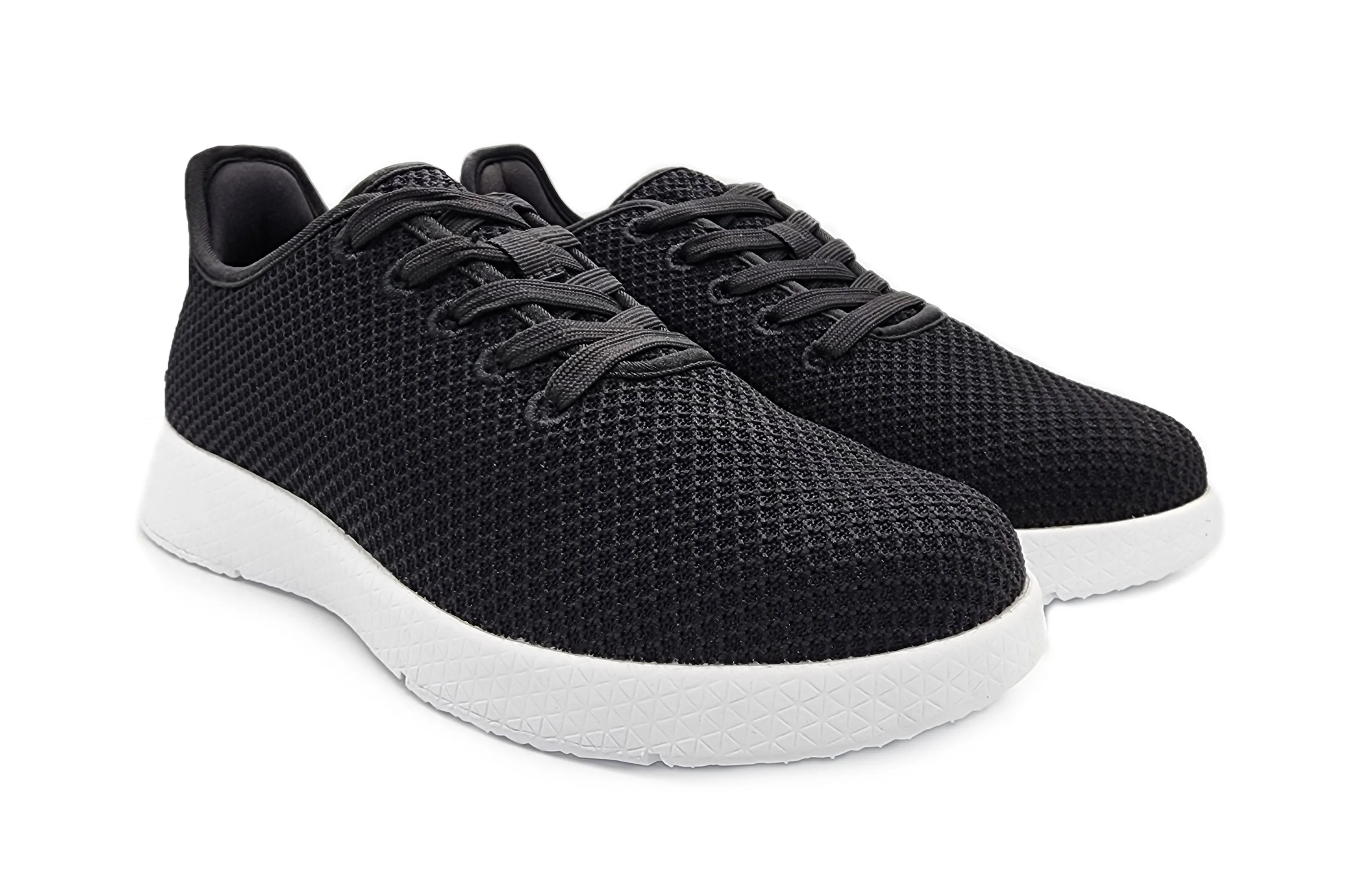 Axign River Lightweight Casual Orthotic Shoe - Black with White Sole