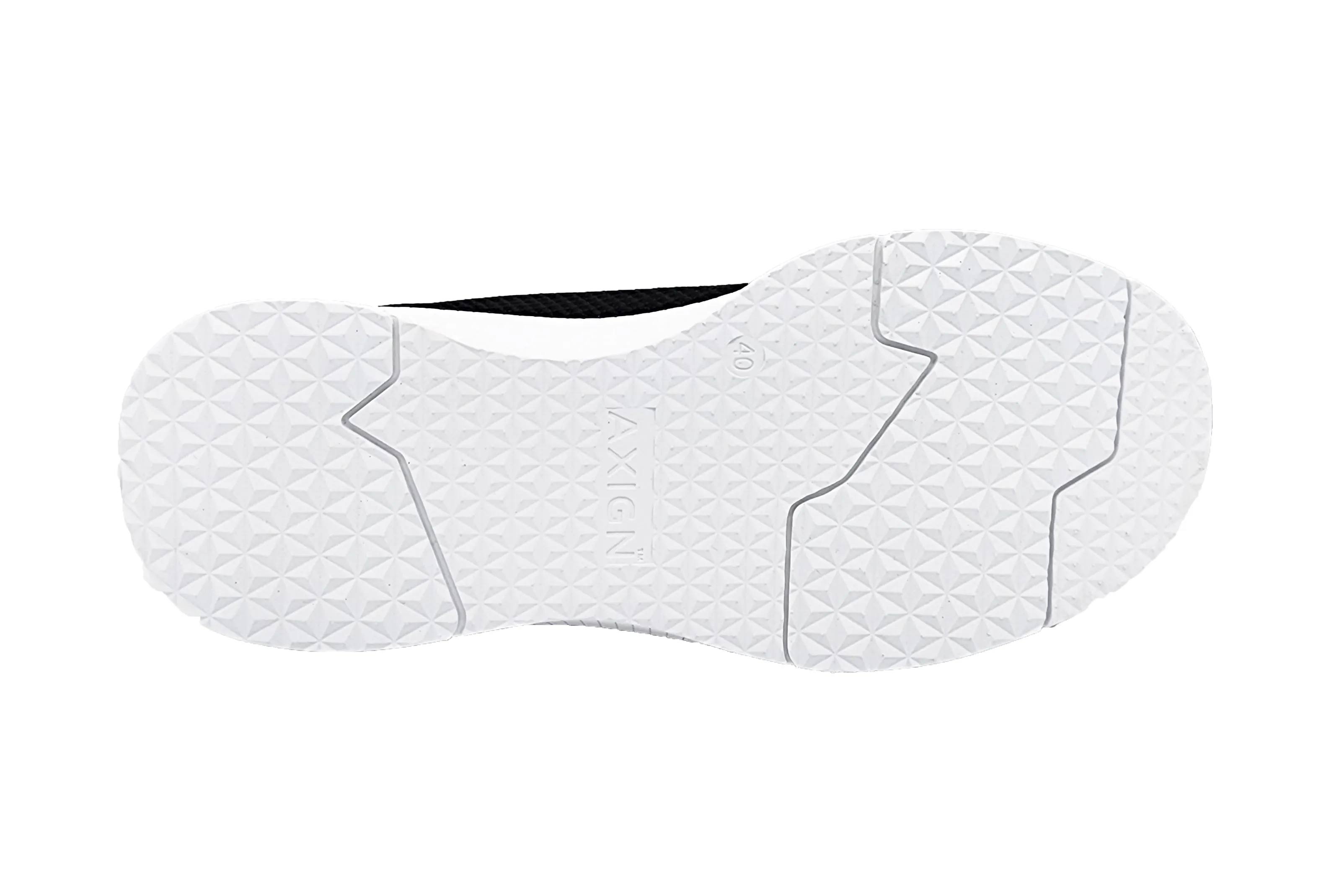 Axign River Lightweight Casual Orthotic Shoe - Black with White Sole