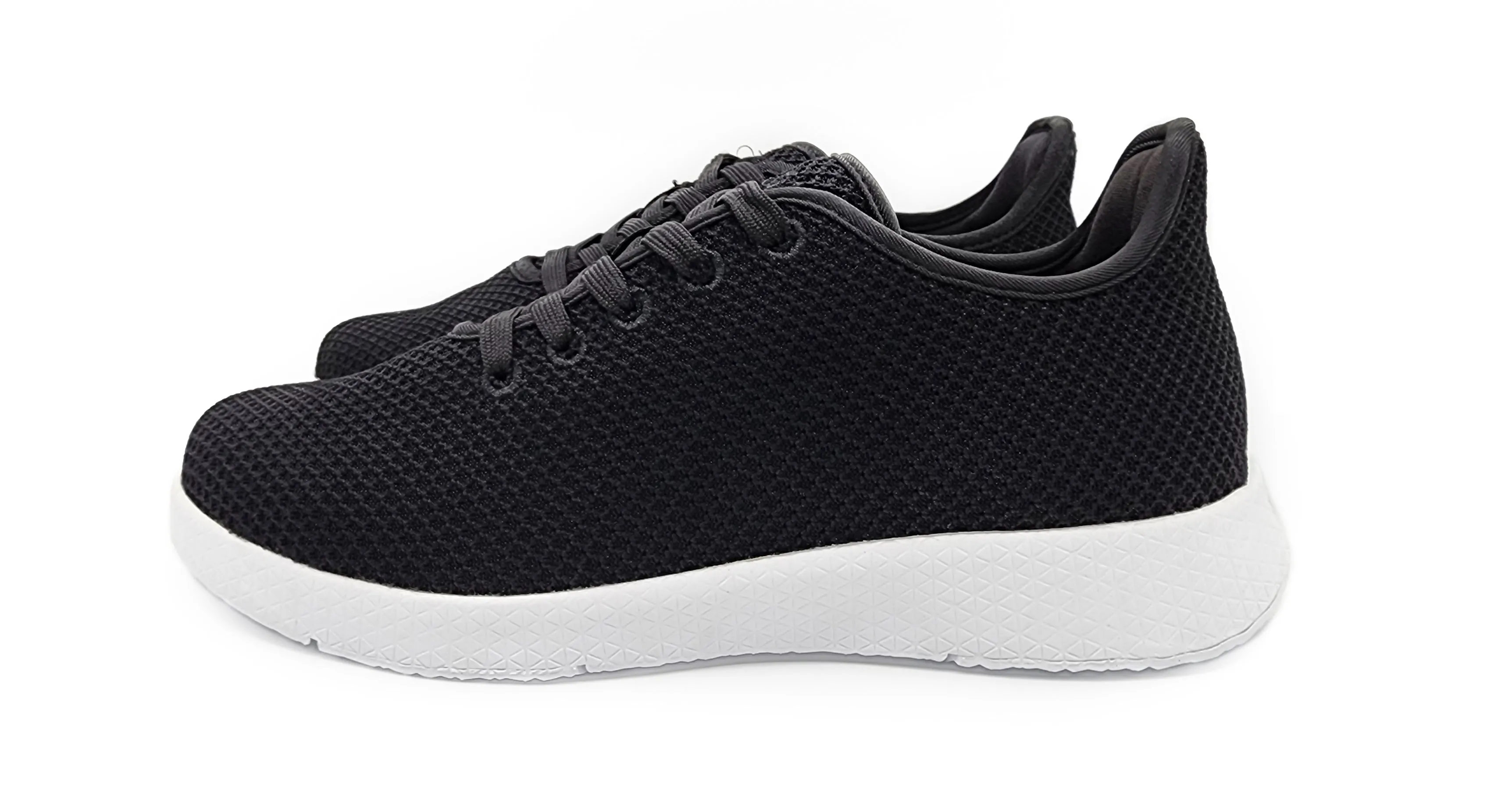 Axign River Lightweight Casual Orthotic Shoe - Black with White Sole