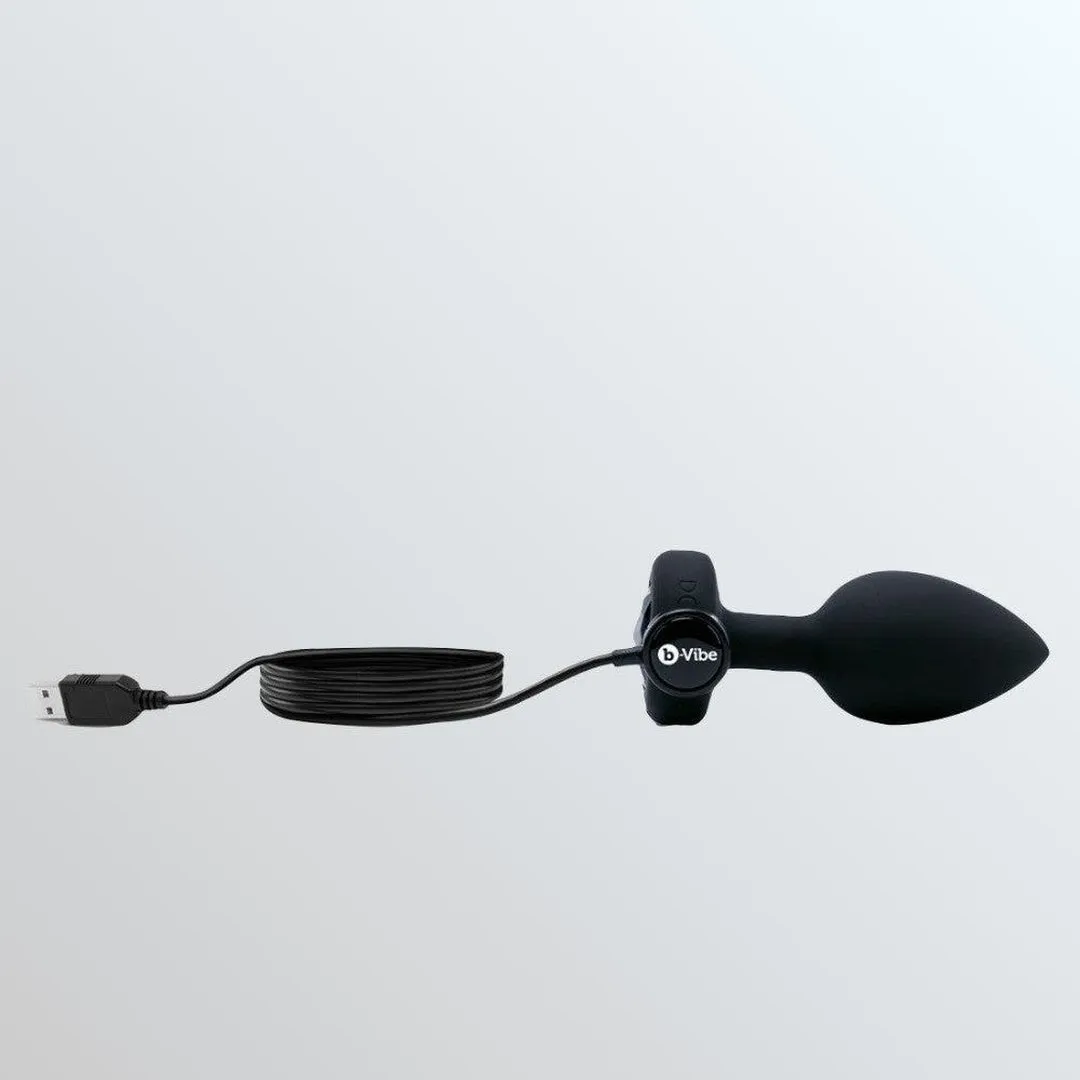 B-Vibe Vibrating Jewel Plug Medium/Large - Black