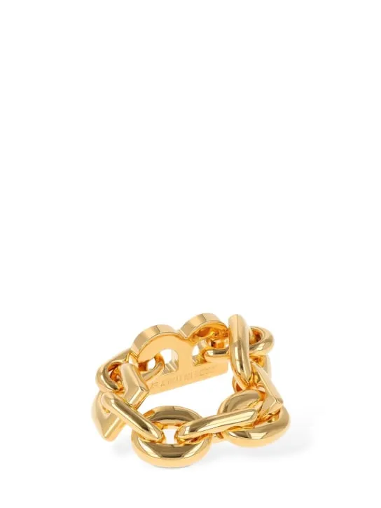 Balenciaga   B Chain brass ring 