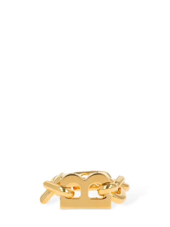 Balenciaga   B Chain brass ring 