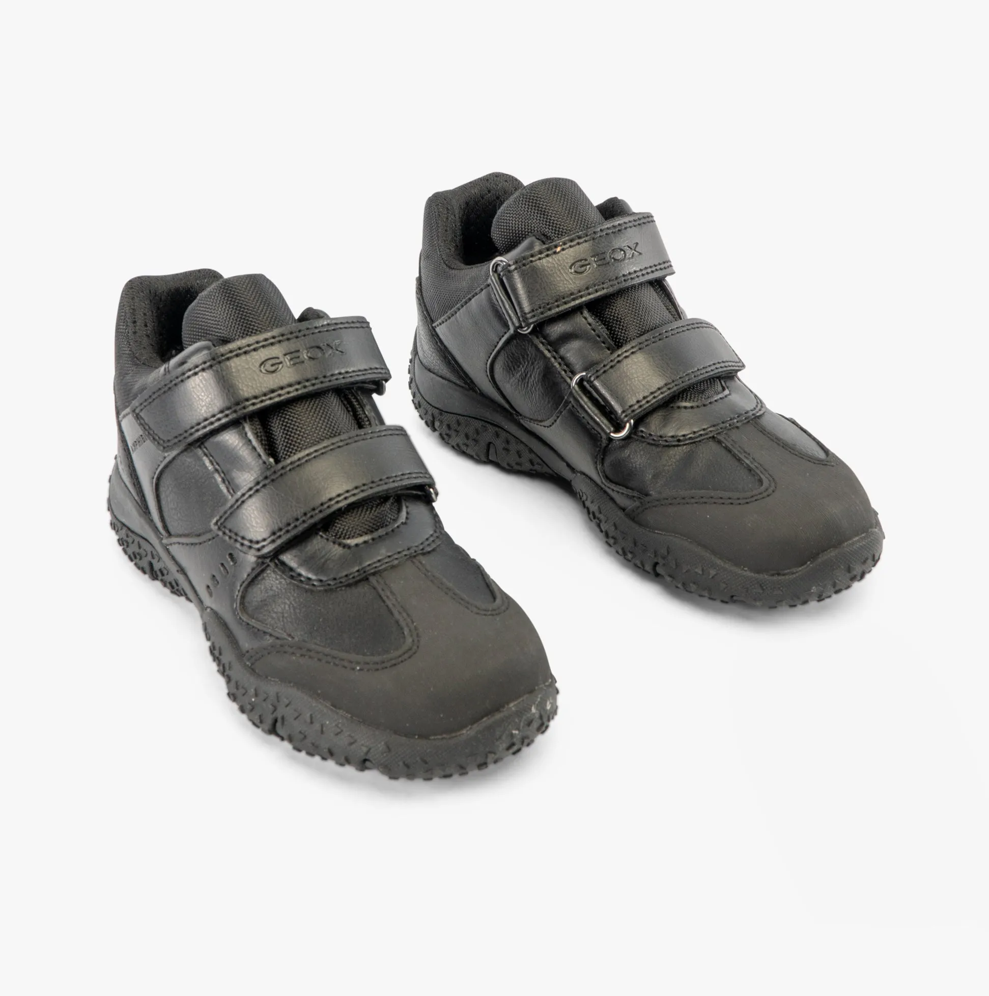 BALTIC B Boys Touch Fasten School Shoes Black