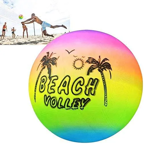 Beach Ball Soft Rainbow Color Inflatable Volleyball Kids Children Game - 2pcs