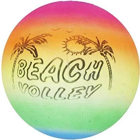 Beach Ball Soft Rainbow Color Inflatable Volleyball Kids Children Game - 2pcs