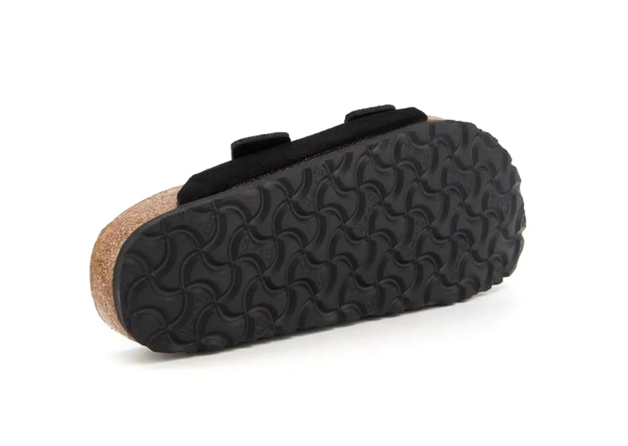 Birkenstock Arizona Black Suede Leather Soft Footbed Made In Germany