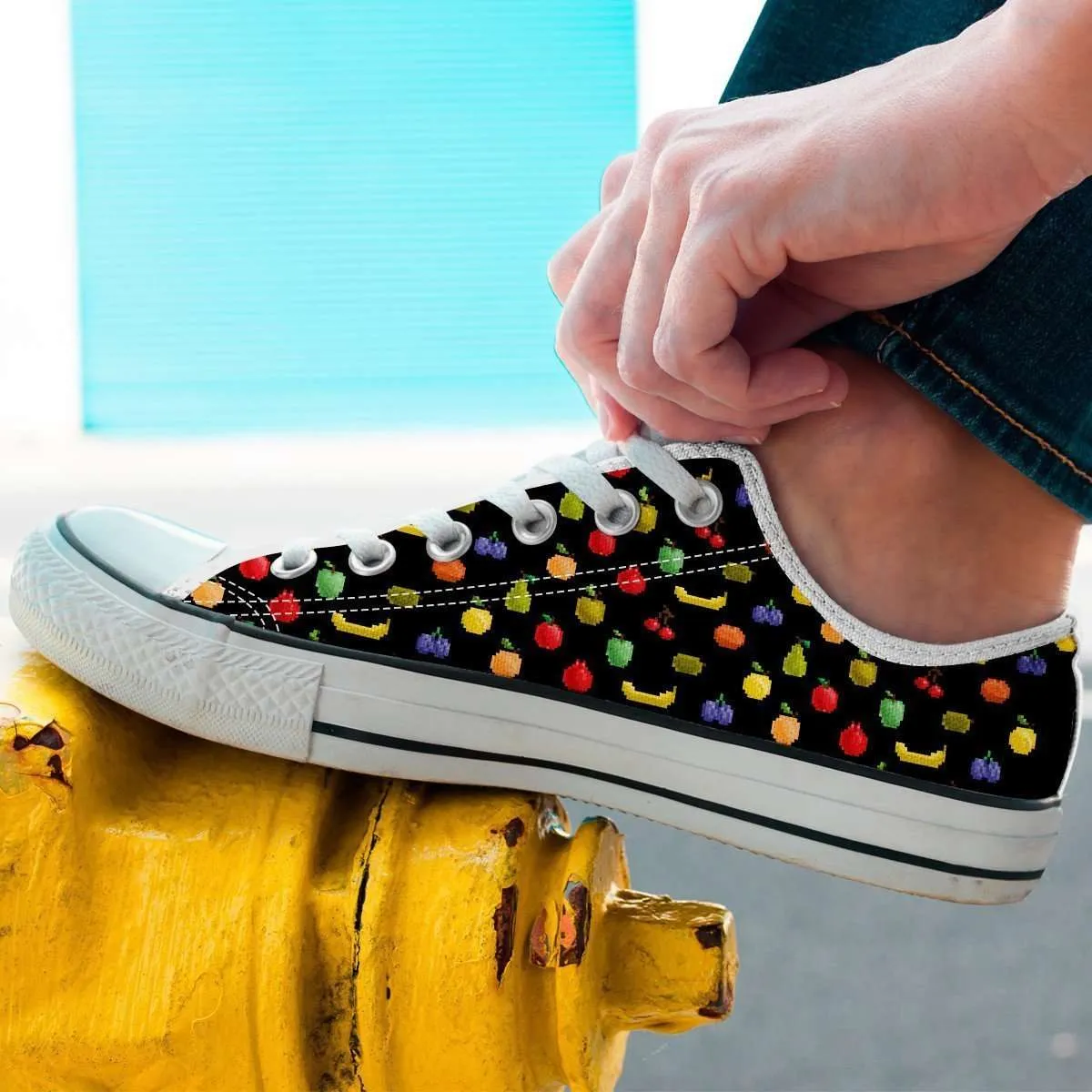 Bitmap Fruit Womens Classic Canvas Tennis Shoes