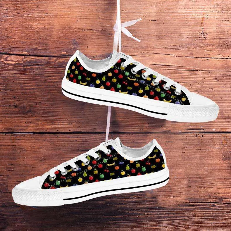 Bitmap Fruit Womens Classic Canvas Tennis Shoes