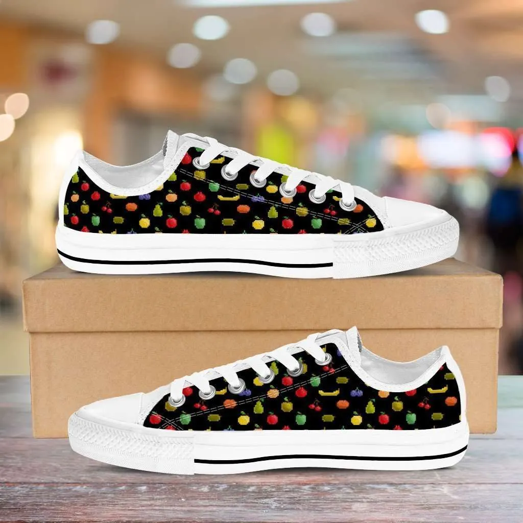 Bitmap Fruit Womens Classic Canvas Tennis Shoes