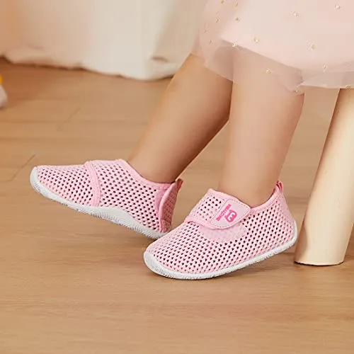 BMCiTYBM Baby Sneakers Girl Boy Tennis Shoes First Walker Shoes 12-18 Months Pink
