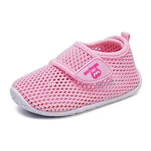 BMCiTYBM Baby Sneakers Girl Boy Tennis Shoes First Walker Shoes 12-18 Months Pink
