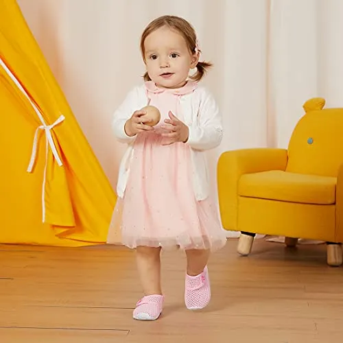 BMCiTYBM Baby Sneakers Girl Boy Tennis Shoes First Walker Shoes 12-18 Months Pink