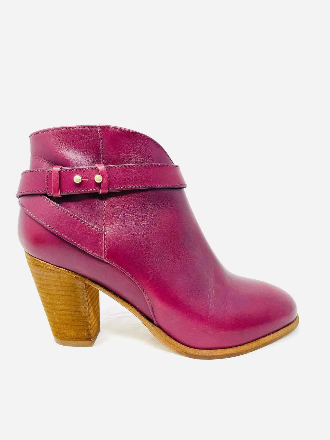 Boden Size 8 Oxblood Buckle(s) Leather Shoes Ankle Boots