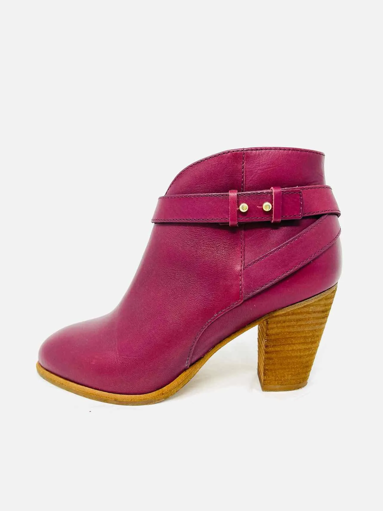 Boden Size 8 Oxblood Buckle(s) Leather Shoes Ankle Boots