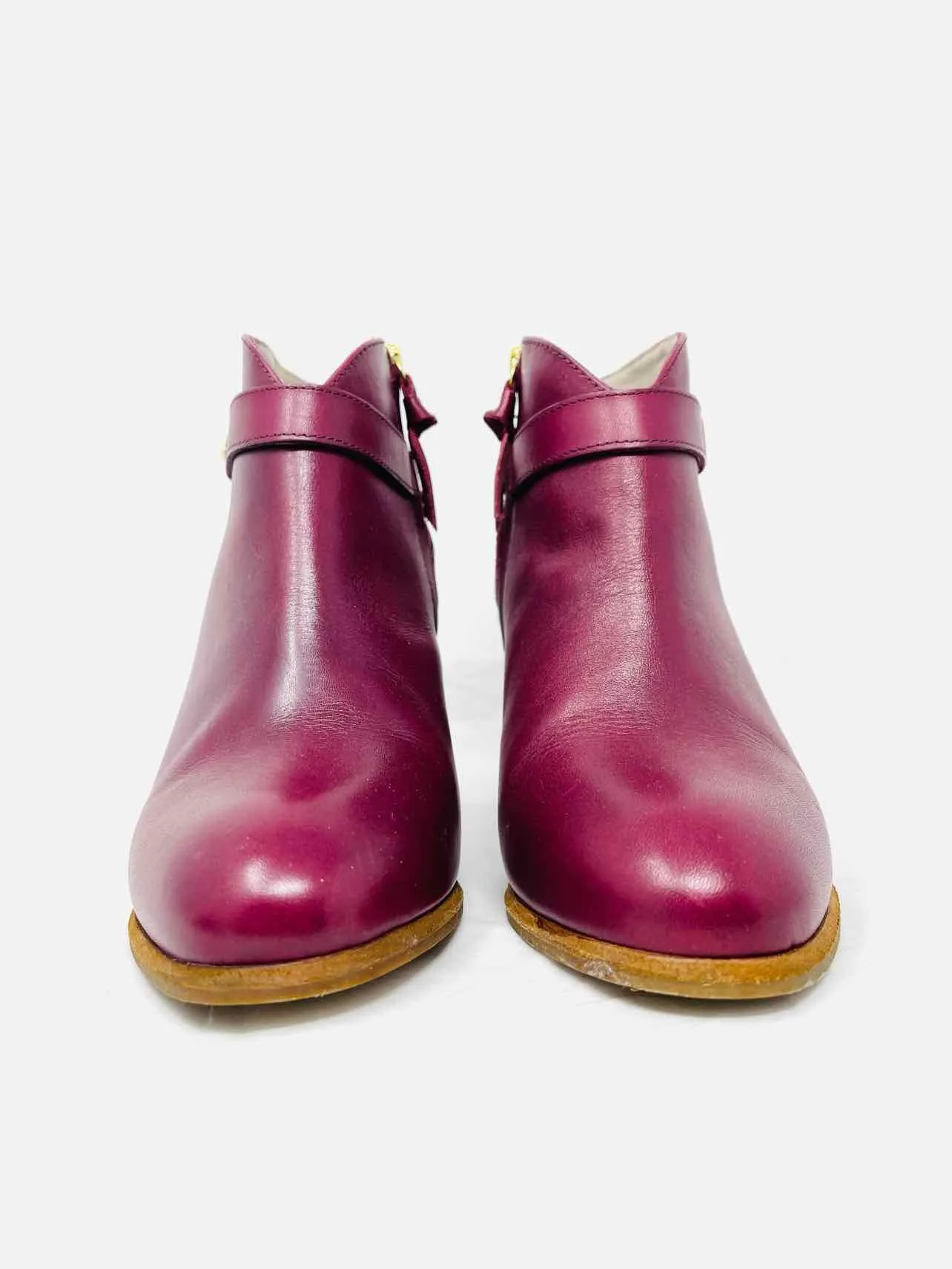 Boden Size 8 Oxblood Buckle(s) Leather Shoes Ankle Boots