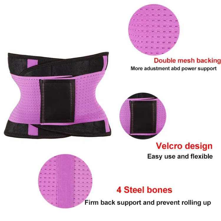 Body Shaping Underwear Abdomen Belt Fat Burning Paste New Fashion Sports Fitness Belly Belt, Size:XXL (Purple)