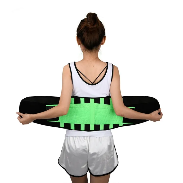 Breathable Mesh Warm Waist Belt Reinforced Steel Plate Support Sports Waist Belt, Specification: S(Purple)