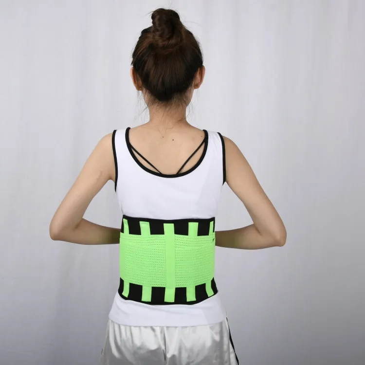 Breathable Mesh Warm Waist Belt Reinforced Steel Plate Support Sports Waist Belt, Specification: S(Purple)
