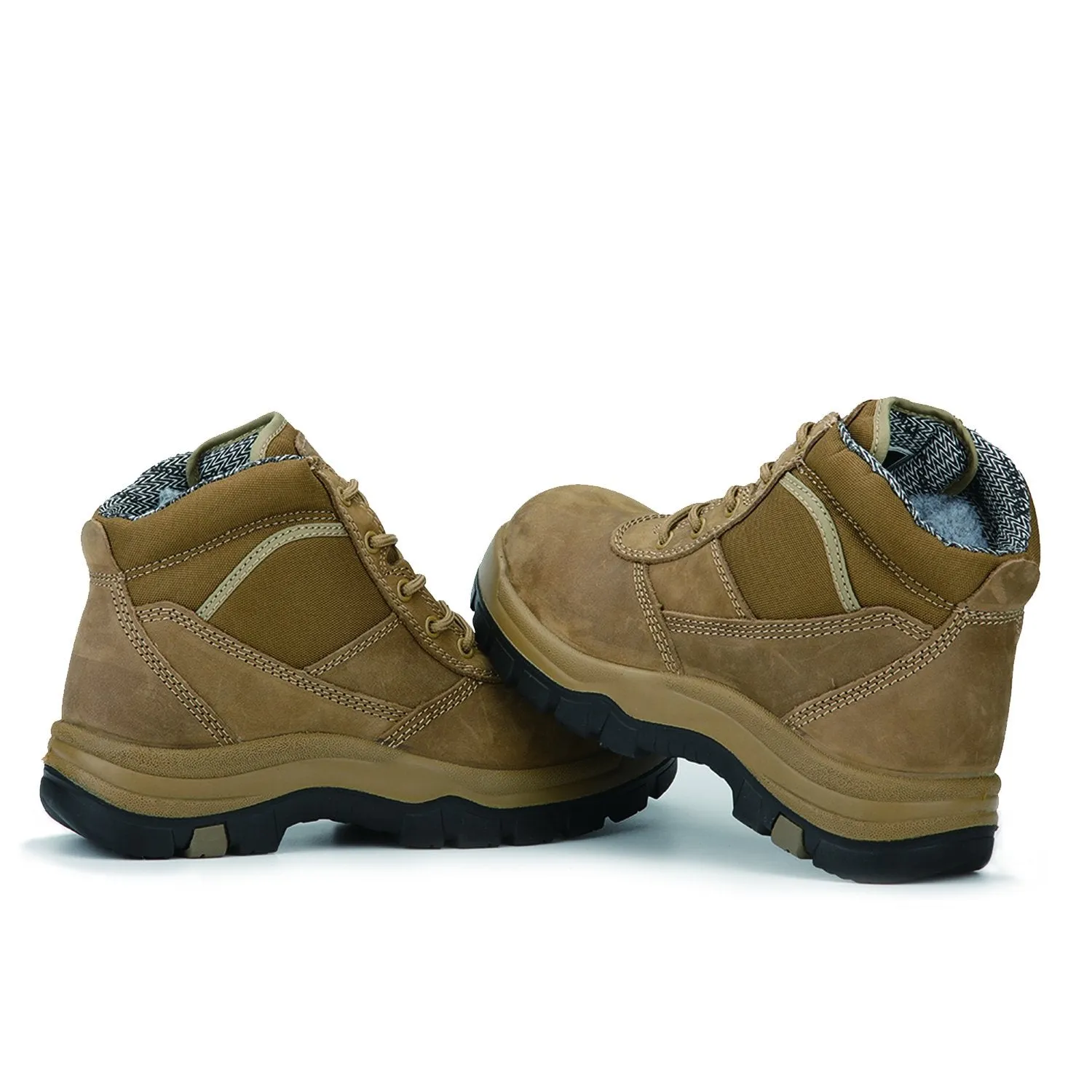 Brown 6 Inch Steel Toe Leather Work Boots AK250
