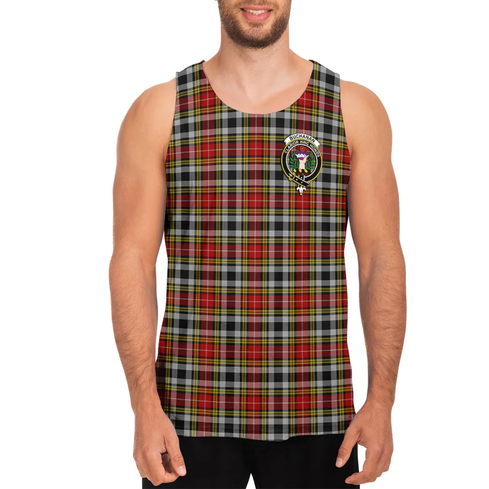 Buchanan Old Dress Tartan Mens Tank Top with Family Crest