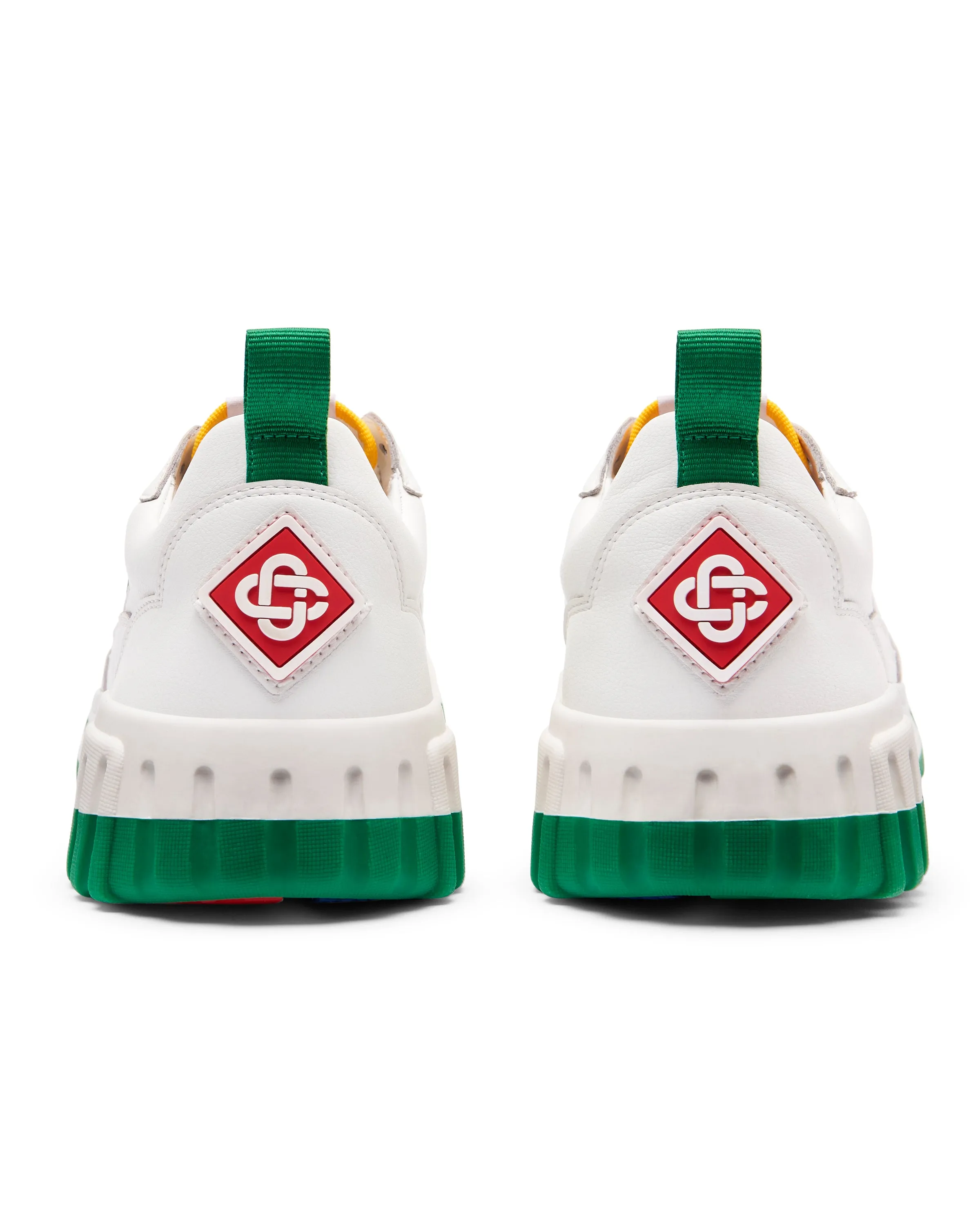 CASABLANCA Tennis Court Leather Sneaker White Green