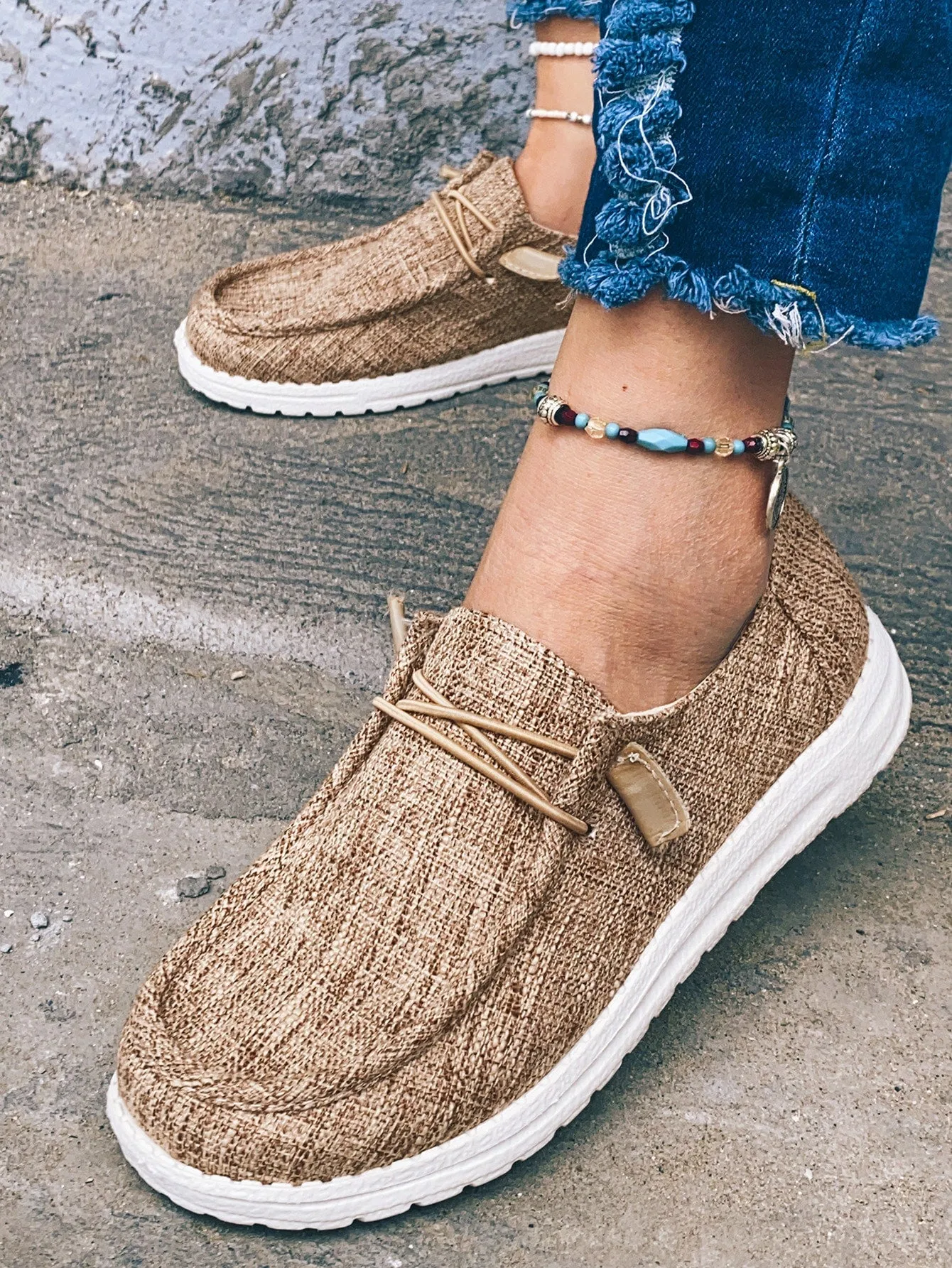 Casual Shoes with Lace Up Front