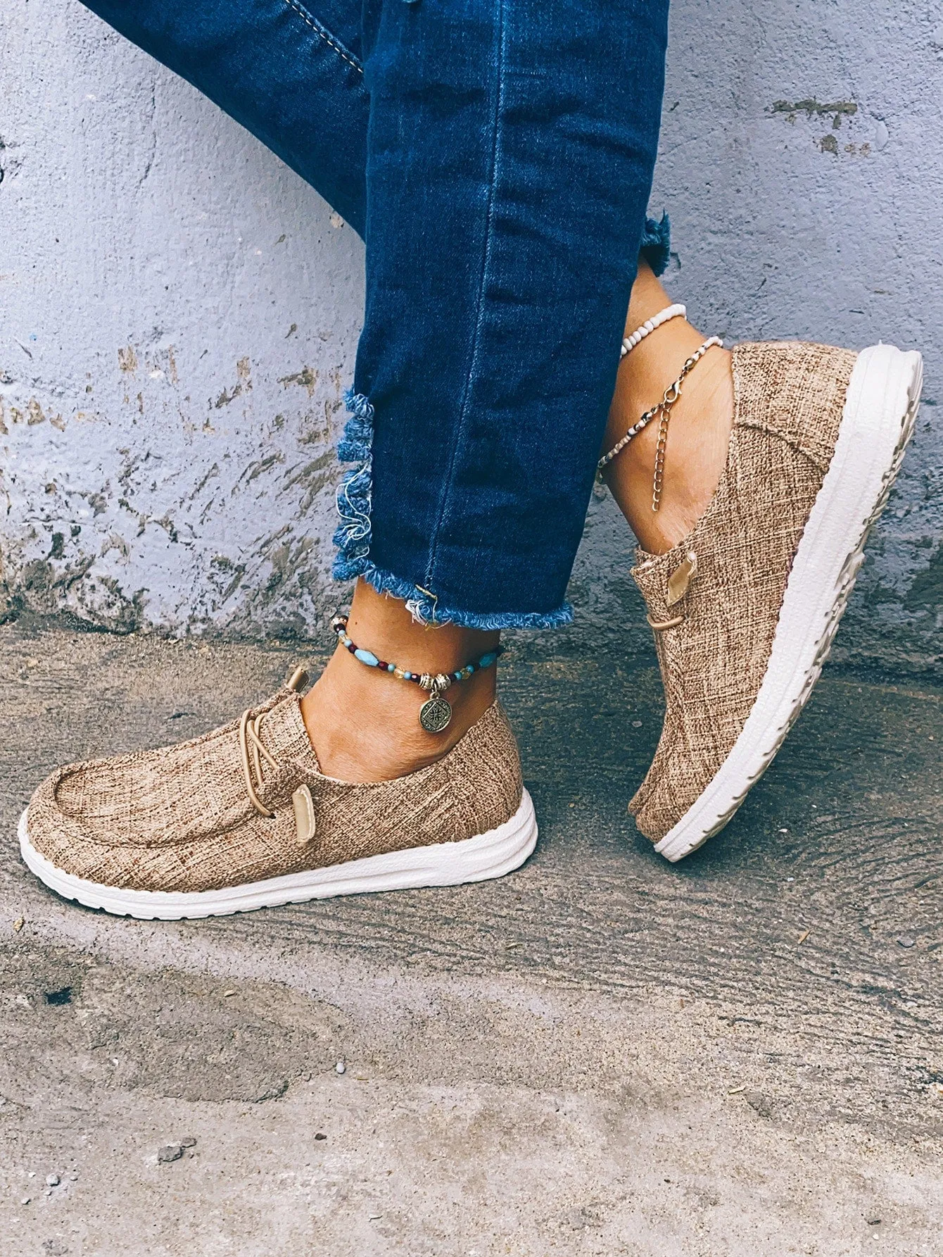 Casual Shoes with Lace Up Front