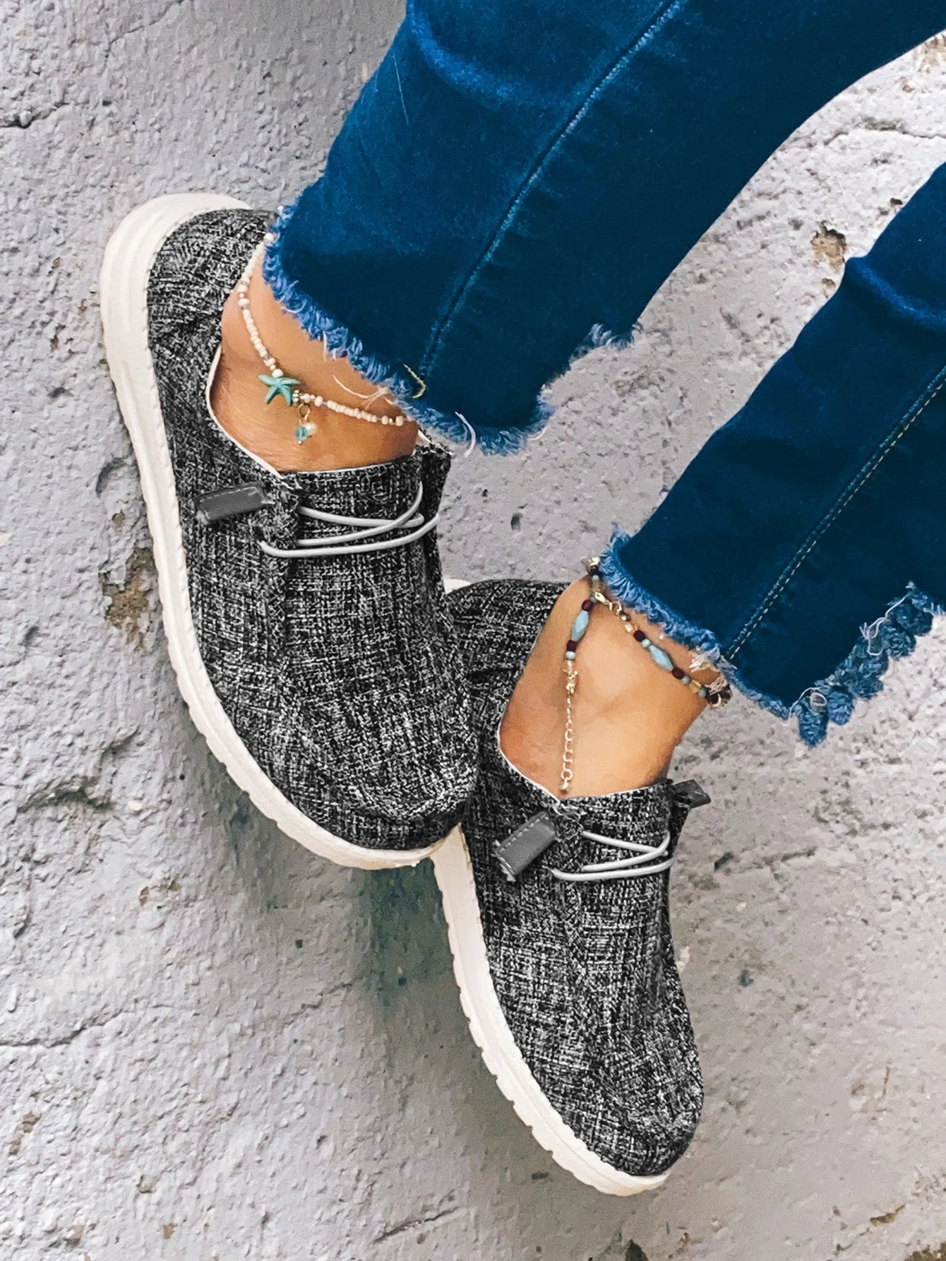 Casual Shoes with Lace Up Front
