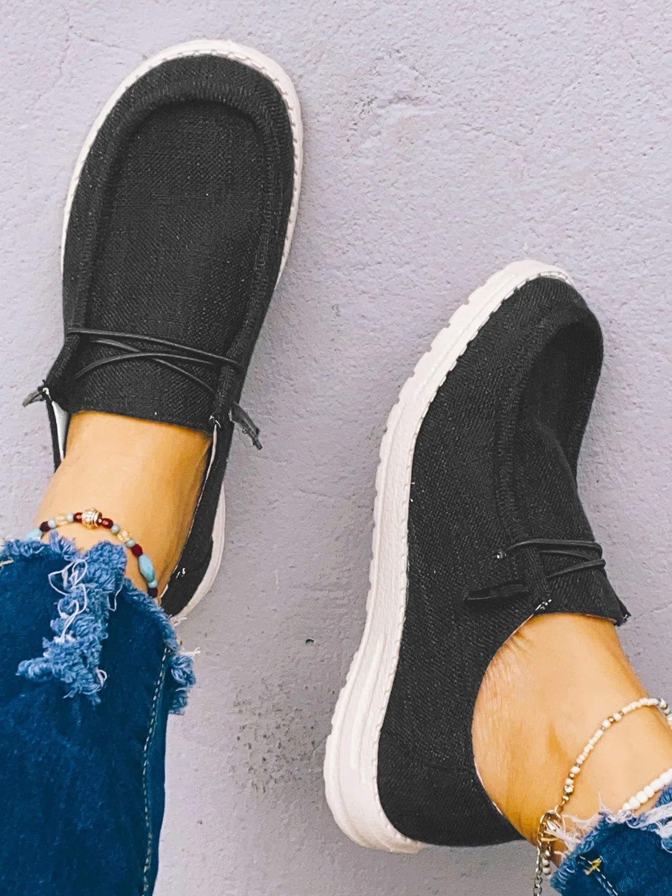 Casual Shoes with Lace Up Front
