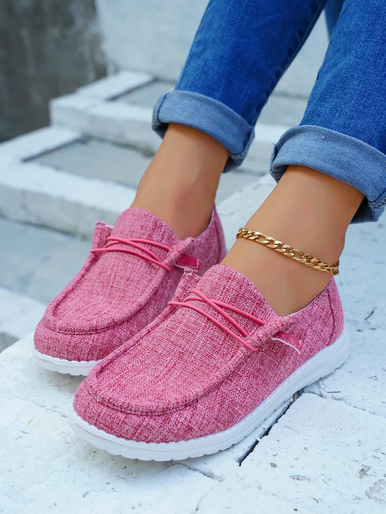 Casual Shoes with Lace Up Front